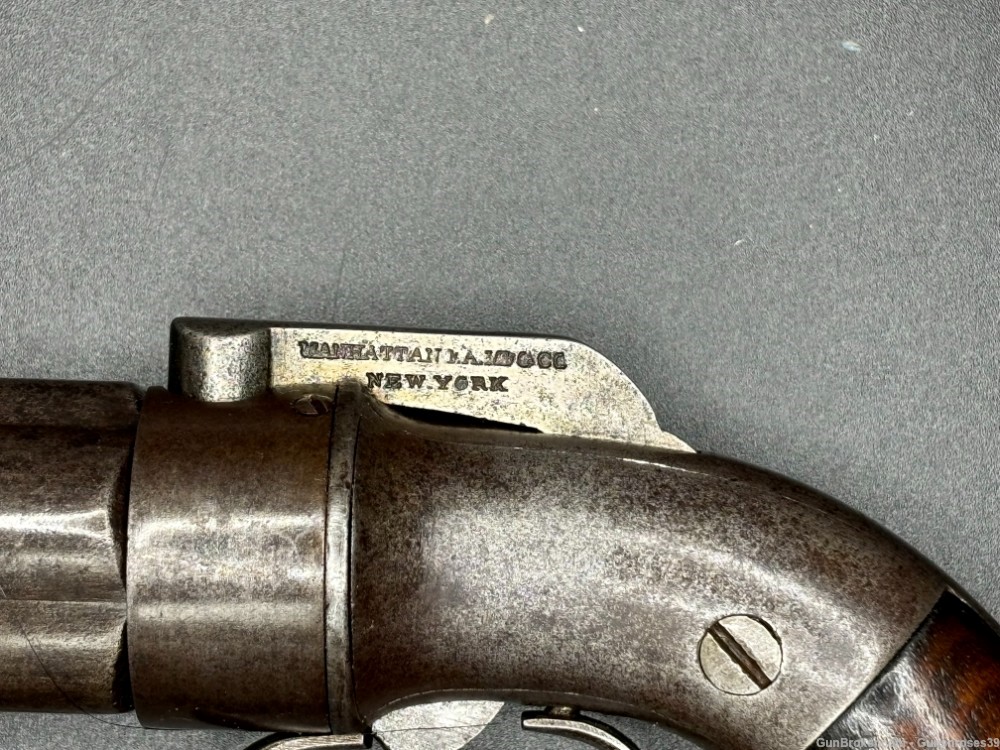 Very Rare antique Manhattan Arms Co. 5 shot Pepperbox Civil War era-img-1
