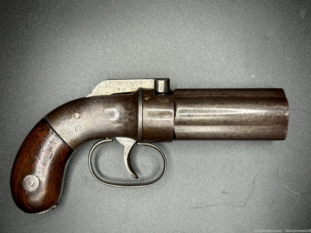 Very Rare antique Manhattan Arms Co. 5 shot Pepperbox Civil War era-img-5