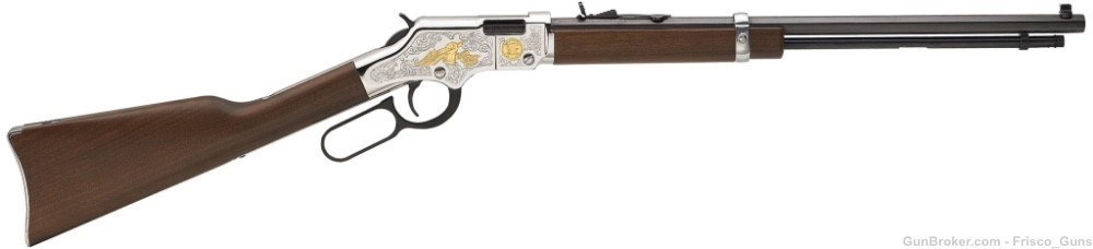 New Henry Golden Boy Rifle 2nd Amendment Tribute 22LR 20” 16rd H004SAT-img-1