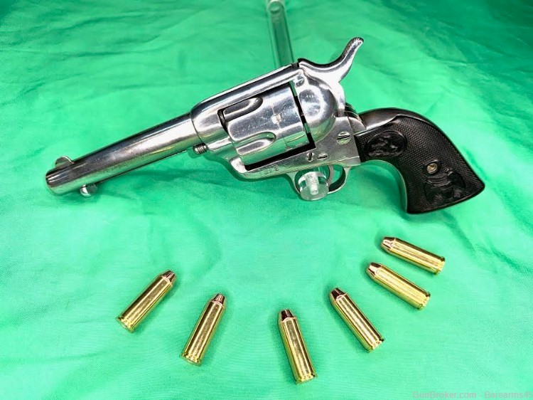 COLT SAA .45/C NICKEL 4 3/4 BARREL 1884 PRODUCTION W FACTORY LETTER-img-0