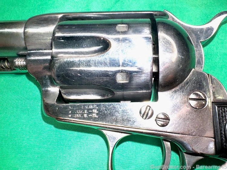 COLT SAA .45/C NICKEL 4 3/4 BARREL 1884 PRODUCTION W FACTORY LETTER-img-4