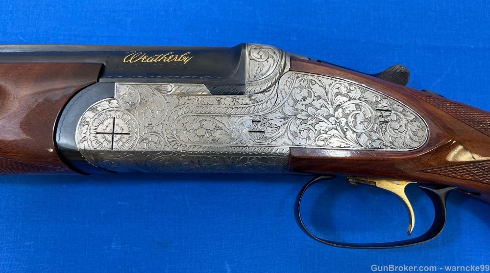 Excellent 1977 Field Grade Weatherby Regency O/U Engraved Shotgun, 12GA-img-3
