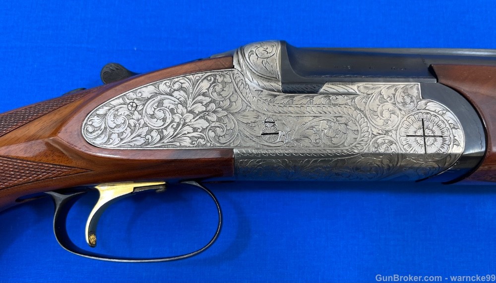 Excellent 1977 Field Grade Weatherby Regency O/U Engraved Shotgun, 12GA-img-1