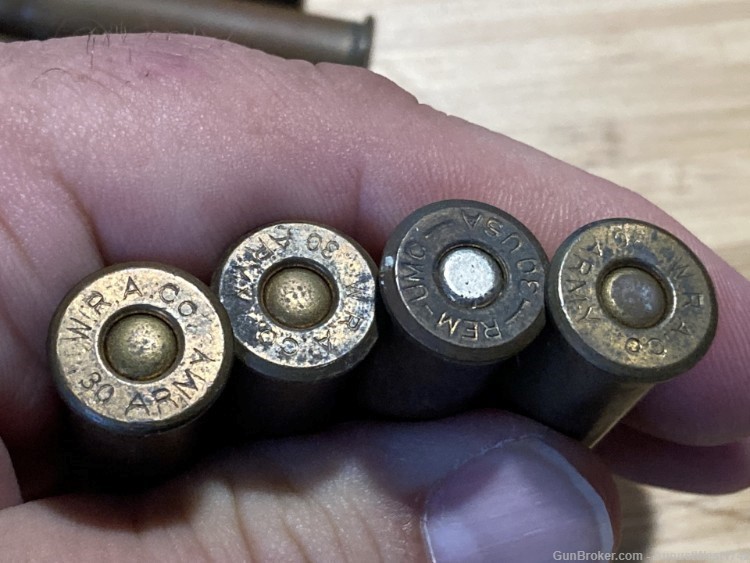 8 Rounds of Vintage Collector Ammo .30 Army Winchester and Others-img-2