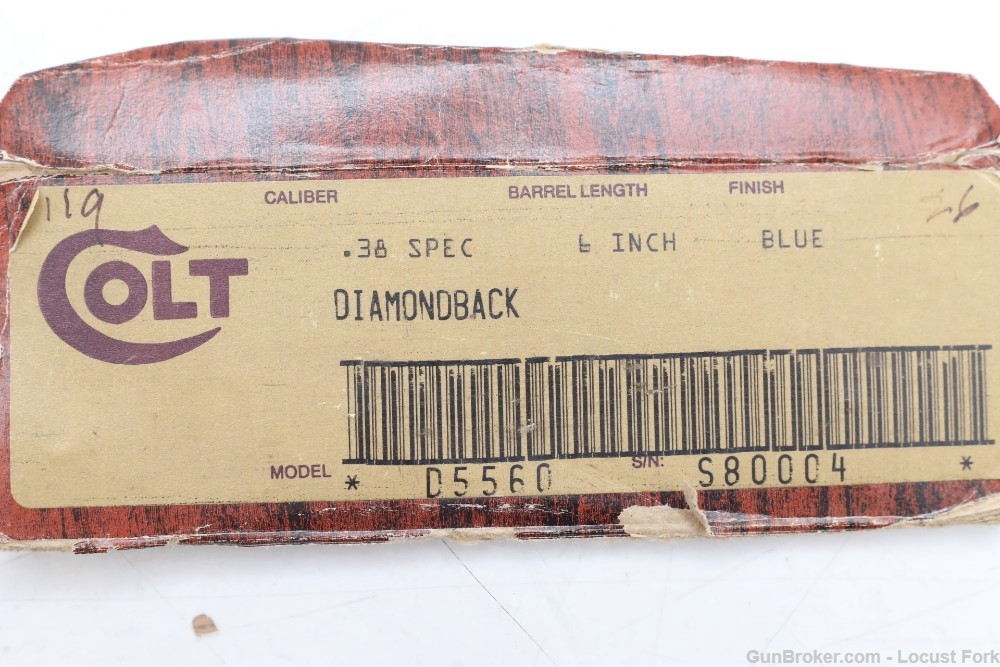 Colt Diamondback 38 Spl 6" Blue w/Factory  Box SUPER NICE 1981 Manuf C&R NR-img-42