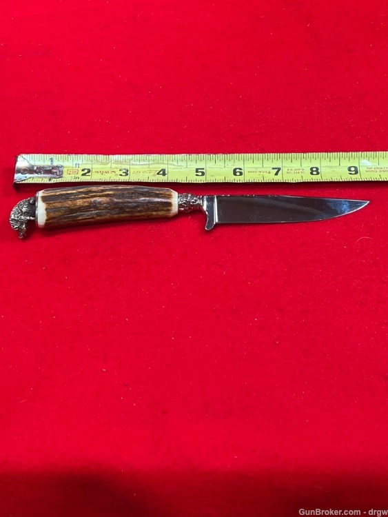 Linder Knife with Bone/Antler Handle and Boar pommel/ Sgian-dubh-img-10