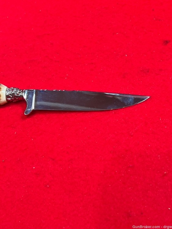 Linder Knife with Bone/Antler Handle and Boar pommel/ Sgian-dubh-img-9