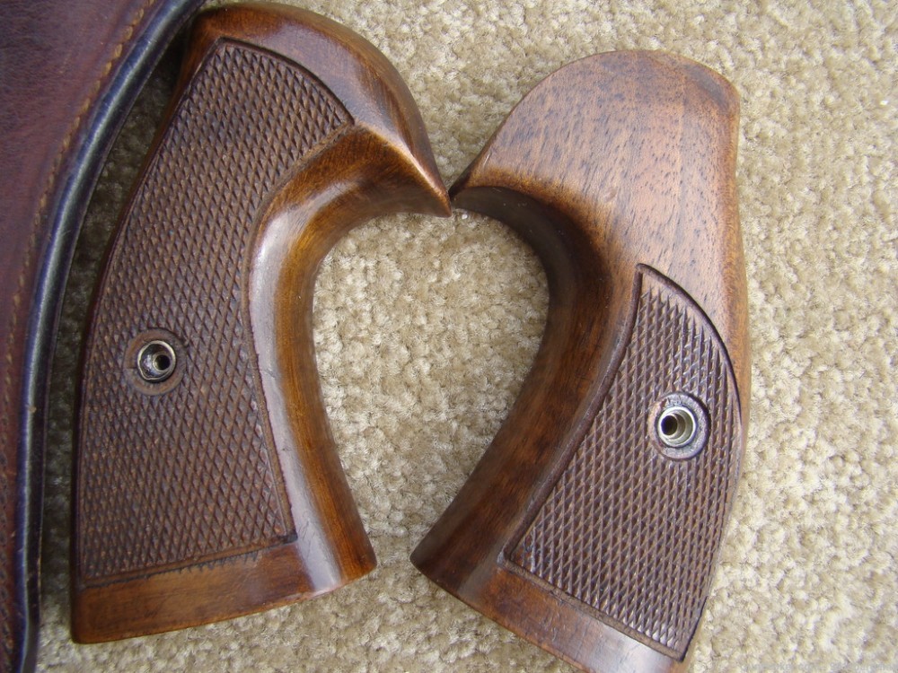  Two VINTAGE HEISER  Denver Colo. holsters   for  22 & 38 S&W  6" revolvers-img-2