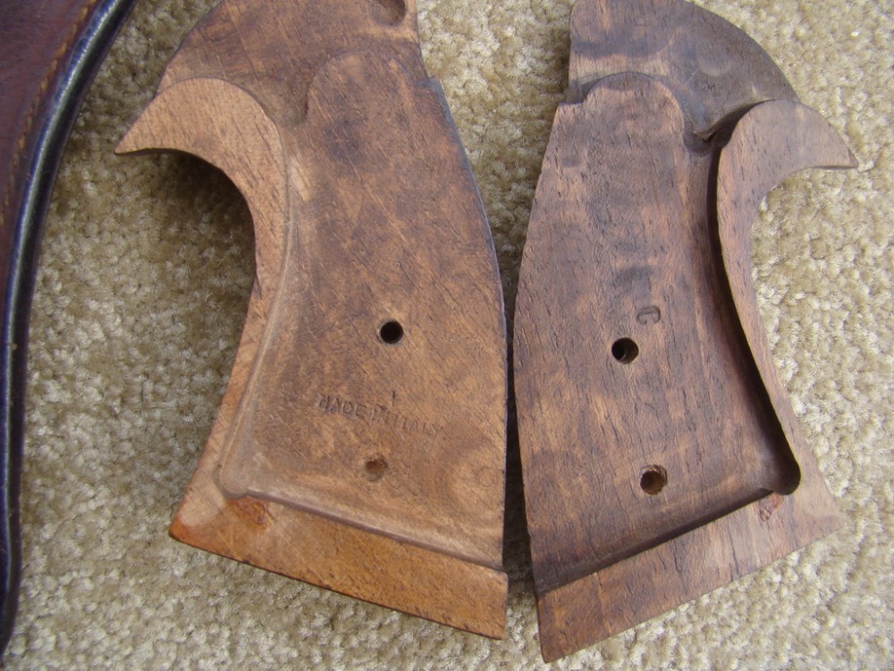  Two VINTAGE HEISER  Denver Colo. holsters   for  22 & 38 S&W  6" revolvers-img-3