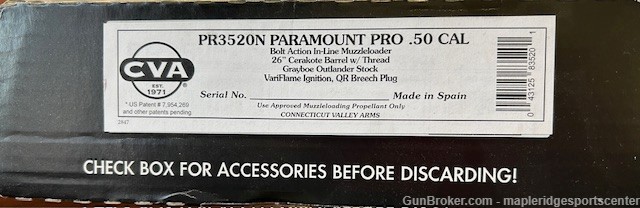 CVA Paramount Pro .50 Cal PR3520N NIB-img-3