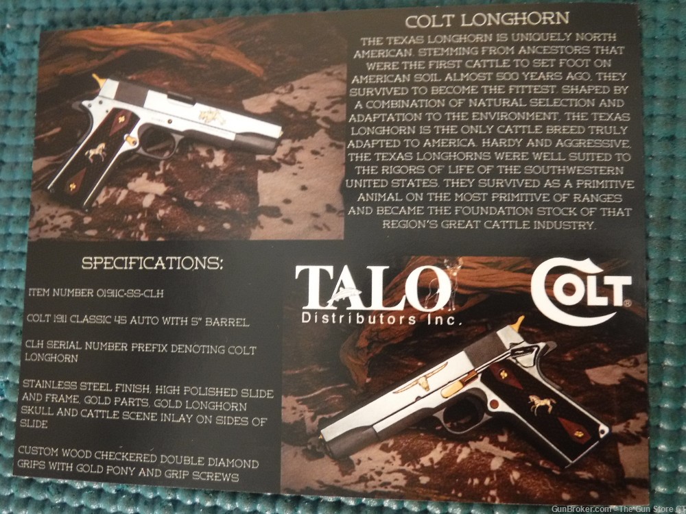 Colt Texas Longhorn Edition .45ACP 1911 #126 of 500-img-6