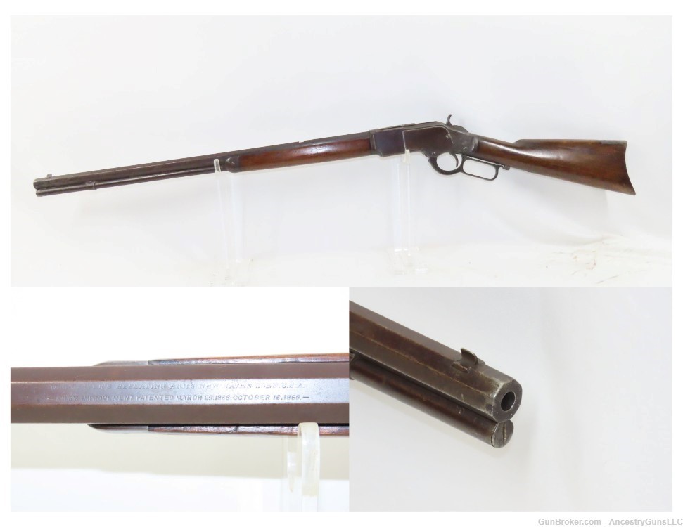 1890 Antique WINCHESTER M1873 .32-20 WCF Lever Action Rifle PISTOL CALIBER -img-0