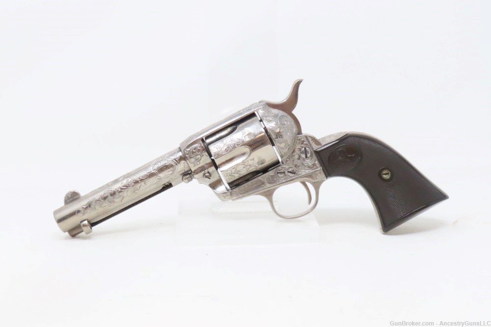 1907 COLT Single Action Army Revolver PEACEMAKER .38-40 WCF C&R ENGRAVED-img-1