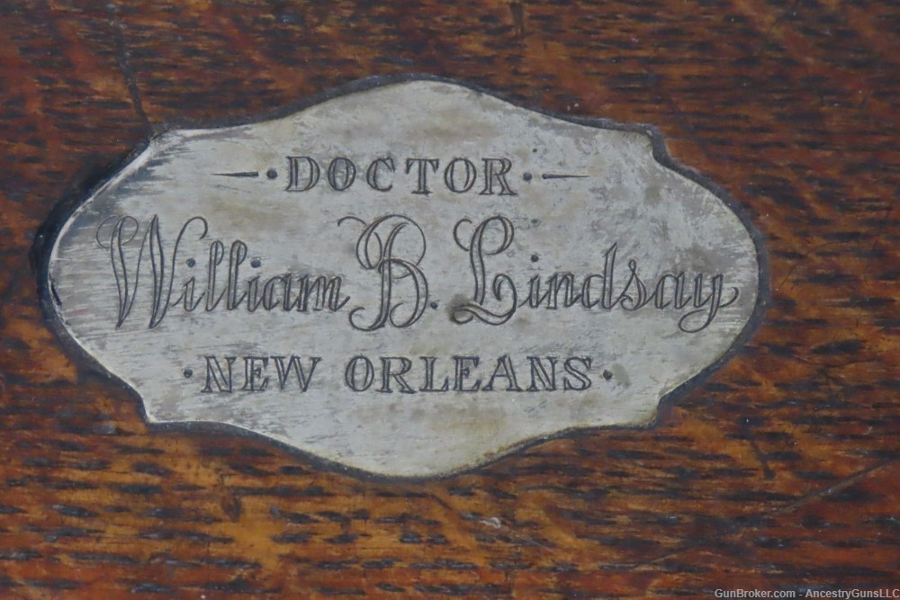 NEW ORLEANS DR. WILLIAM BRASHEAR LINDSAY BRACE of DUELLING PISTOLS  Antique-img-2