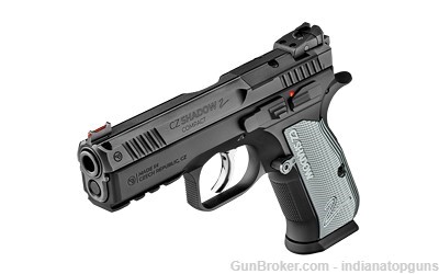 CZ, Shadow 2 Compact 9MM (2) 15 Round Mags 4" Barrel, Al Blue Grips-img-2