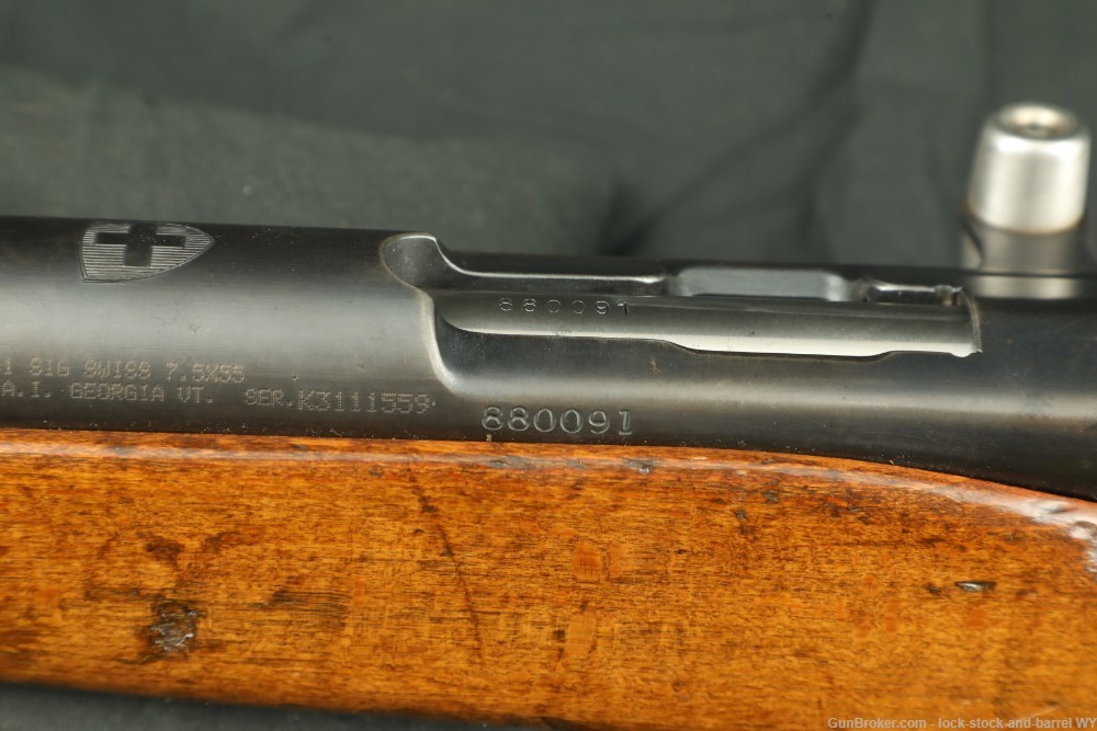 Swiss K31 7.5x55 Matching 25.6” Straight Pull Bolt Action Rifle C&R 1946-img-28