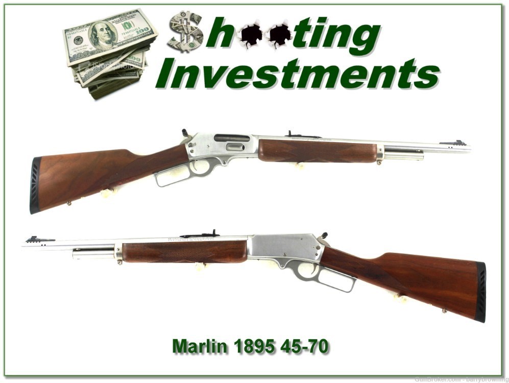 Marlin 1895 GS Stainless Walnut 45-70 JM Marked made in 2001-img-0