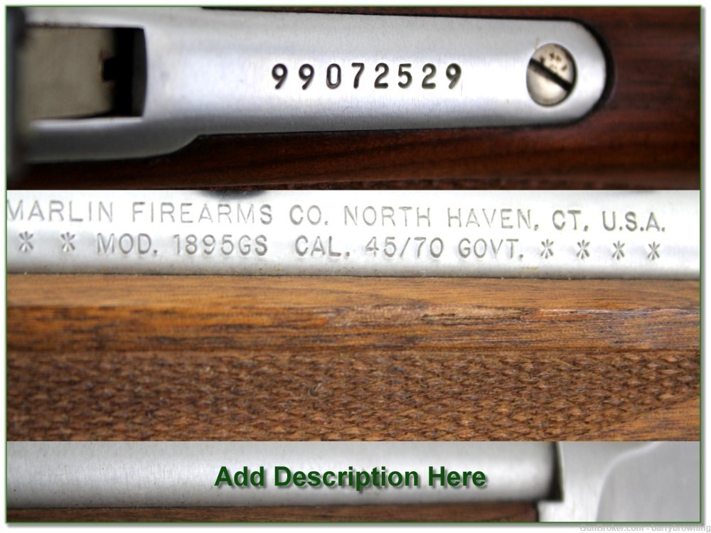 Marlin 1895 GS Stainless Walnut 45-70 JM Marked made in 2001-img-3