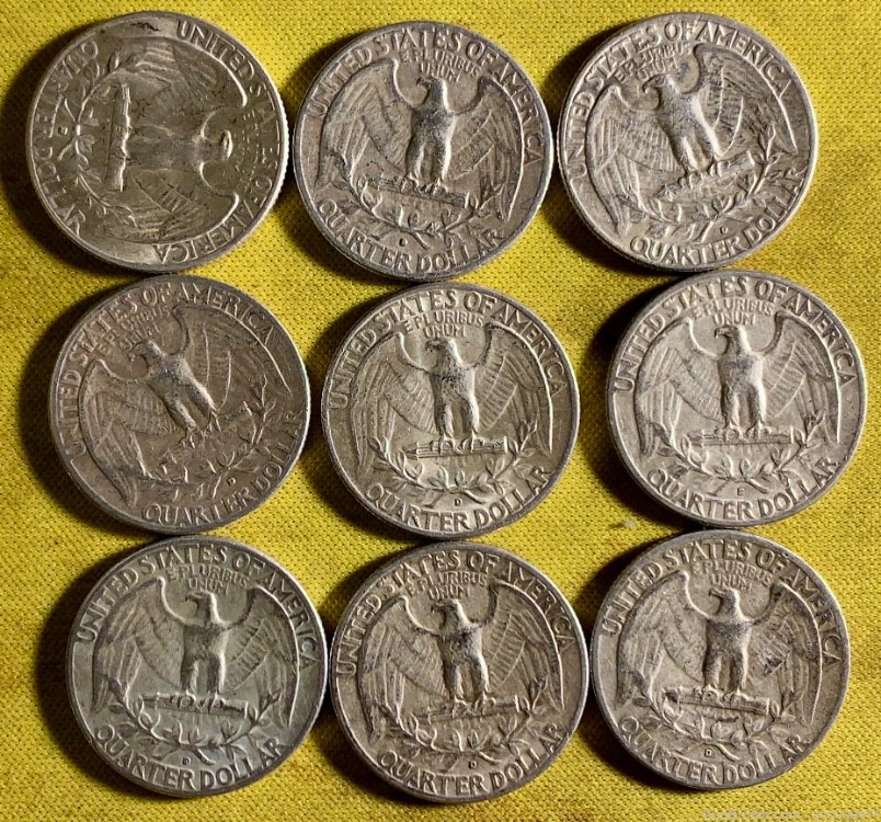 90% Silver Dimes Quarters Half Dollars 27 coin lot #2-img-4
