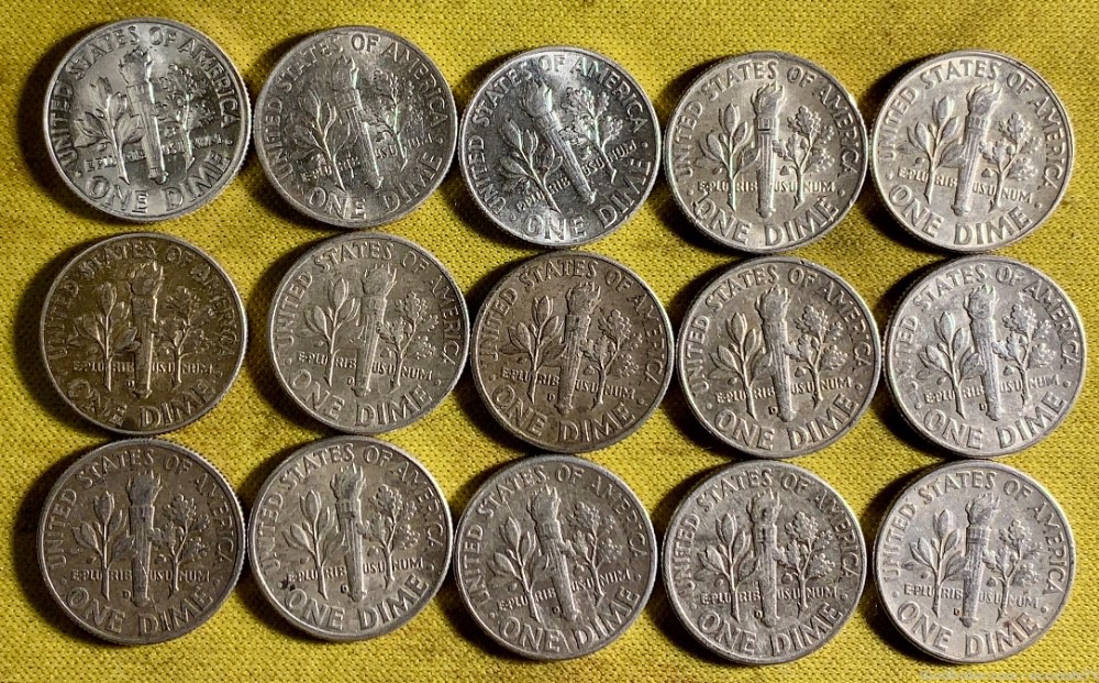 90% Silver Dimes Quarters Half Dollars 27 coin lot #2-img-6