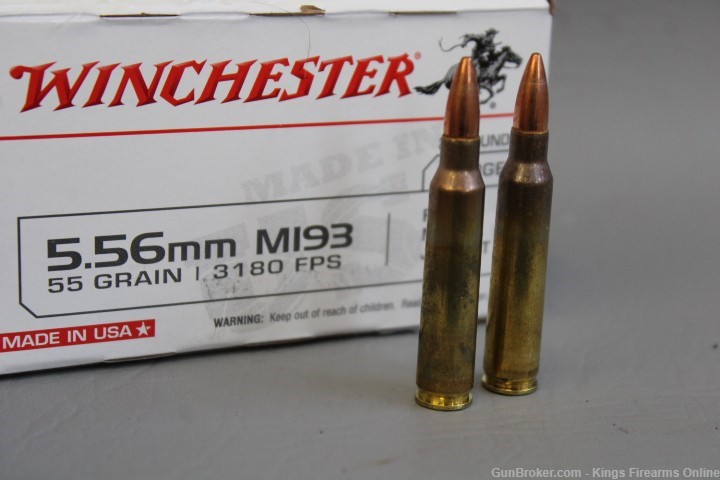 1000 rounds of Winchester 5.56mm M193 55GR FMJ Item P-428-img-3