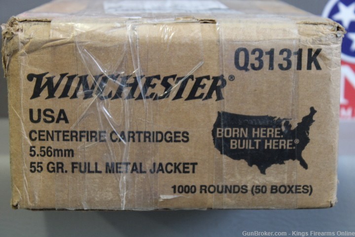 1000 rounds of Winchester 5.56mm M193 55GR FMJ Item P-428-img-0
