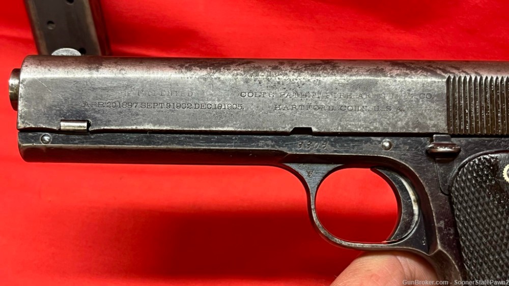 Colt Model M1905 1905 45acp 5.00" Semi-Auto Pistol - Mfg 1908-img-8