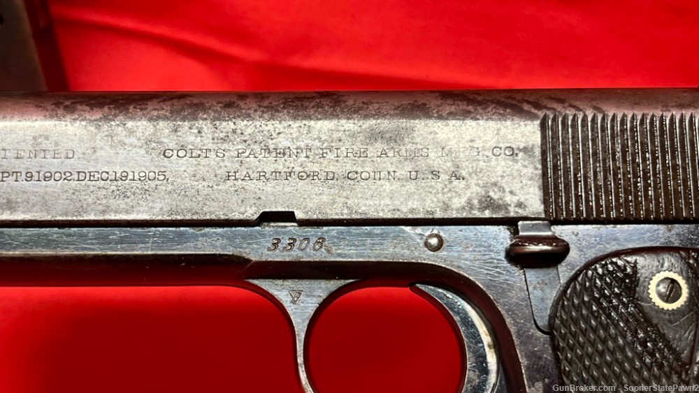 Colt Model M1905 1905 45acp 5.00" Semi-Auto Pistol - Mfg 1908-img-10
