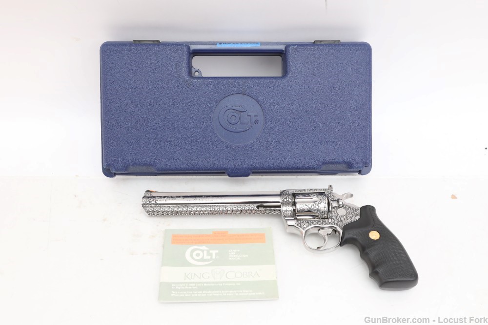 Colt King Cobra Target 357 Mag 8" FULLY ENGRAVED Stainless w/ Factory Box-img-1
