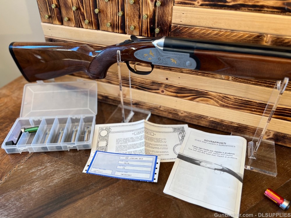 RIZZINI FAIR/NEA 600 SPORTING GOLD STAINLESS ENGRAVED RECEIVER 30" BBL 20GA-img-2