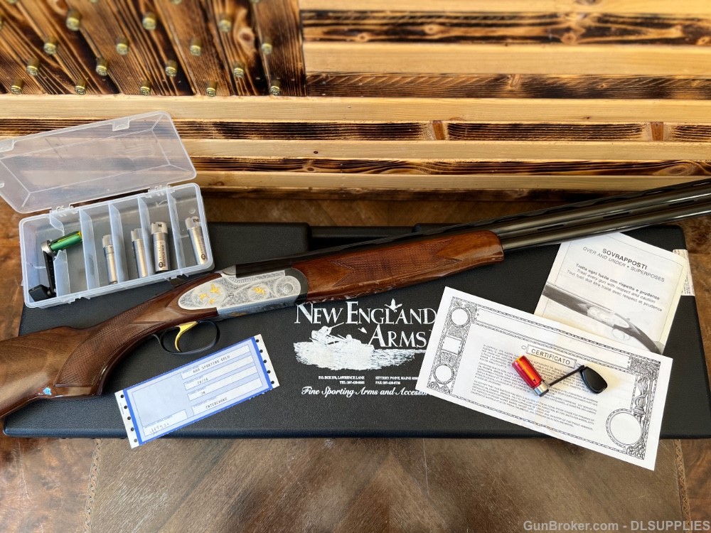 RIZZINI FAIR/NEA 600 SPORTING GOLD STAINLESS ENGRAVED RECEIVER 30" BBL 20GA-img-15