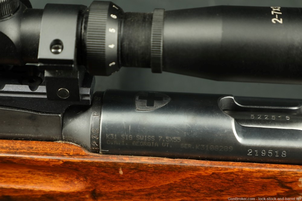 Swiss K31 7.5x55 25.6” Straight Pull Bolt Action Rifle W/ Scope C&R-img-29