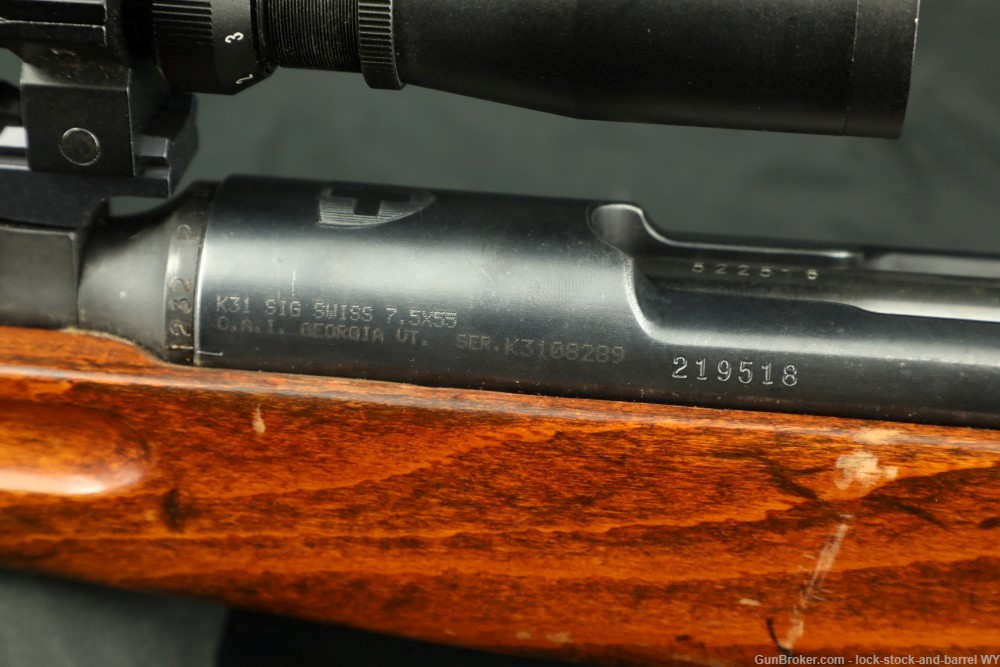 Swiss K31 7.5x55 25.6” Straight Pull Bolt Action Rifle W/ Scope C&R-img-33