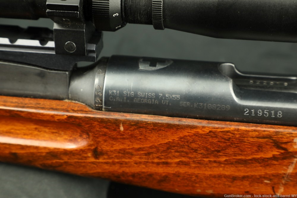 Swiss K31 7.5x55 25.6” Straight Pull Bolt Action Rifle W/ Scope C&R-img-34