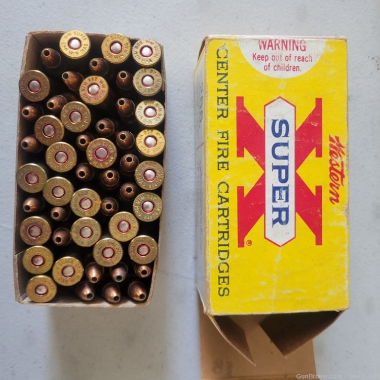 Box of Original old Western 256 Winchester Magnum ammo-img-0