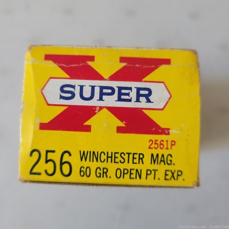 Box of Original old Western 256 Winchester Magnum ammo-img-2