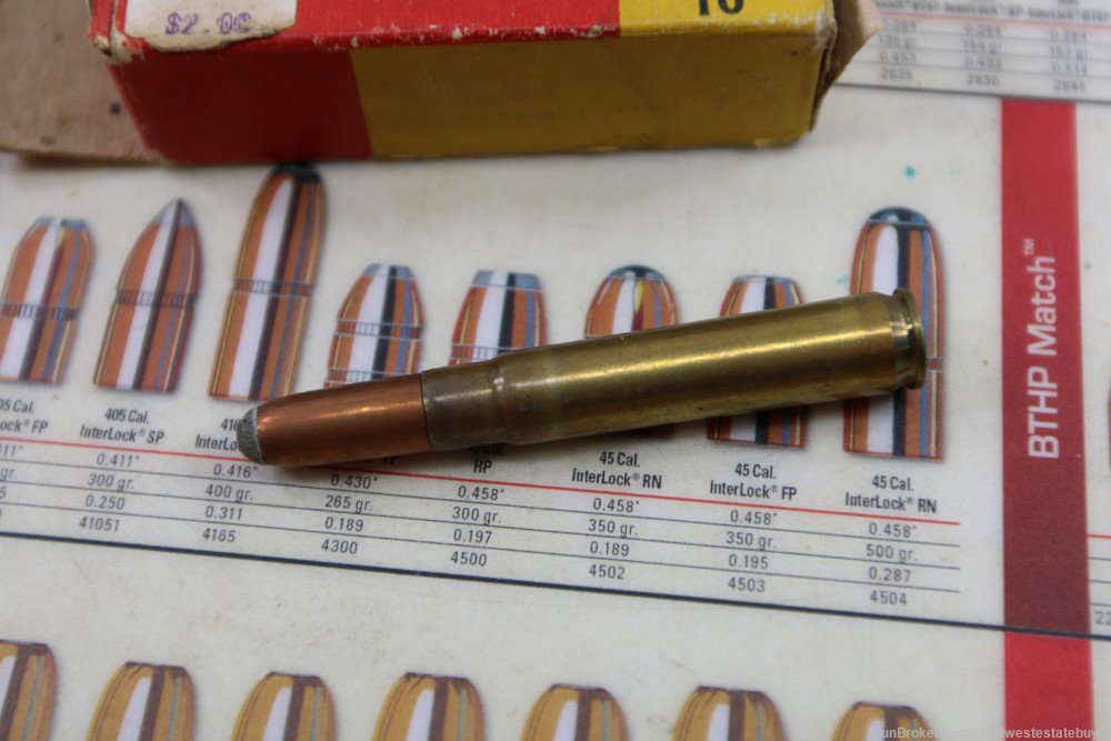 Kynoch 9mm Mannlicher-Schonauer 1 Rnd Single Case Cartridge 245gr 9.5x57mm-img-1