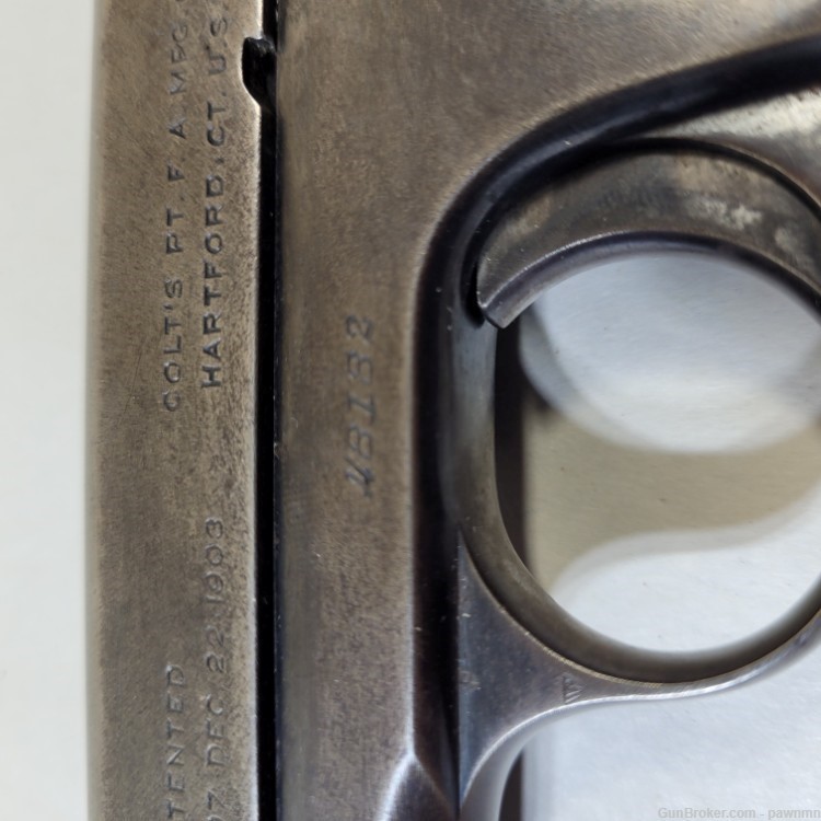 1921 Colt M1908 Pocket Hammerless .380 Auto w/ 1 Mag - #48182-img-3