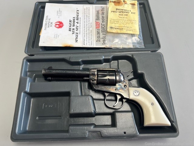 "MATCHED SET" Ruger NM Single Six 32 H&R Mag 4 5/8" w factory Box, Ivory X2-img-14