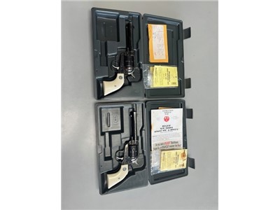 "MATCHED SET" Ruger NM Single Six 32 H&R Mag 4 5/8" w factory Box, Ivory X2