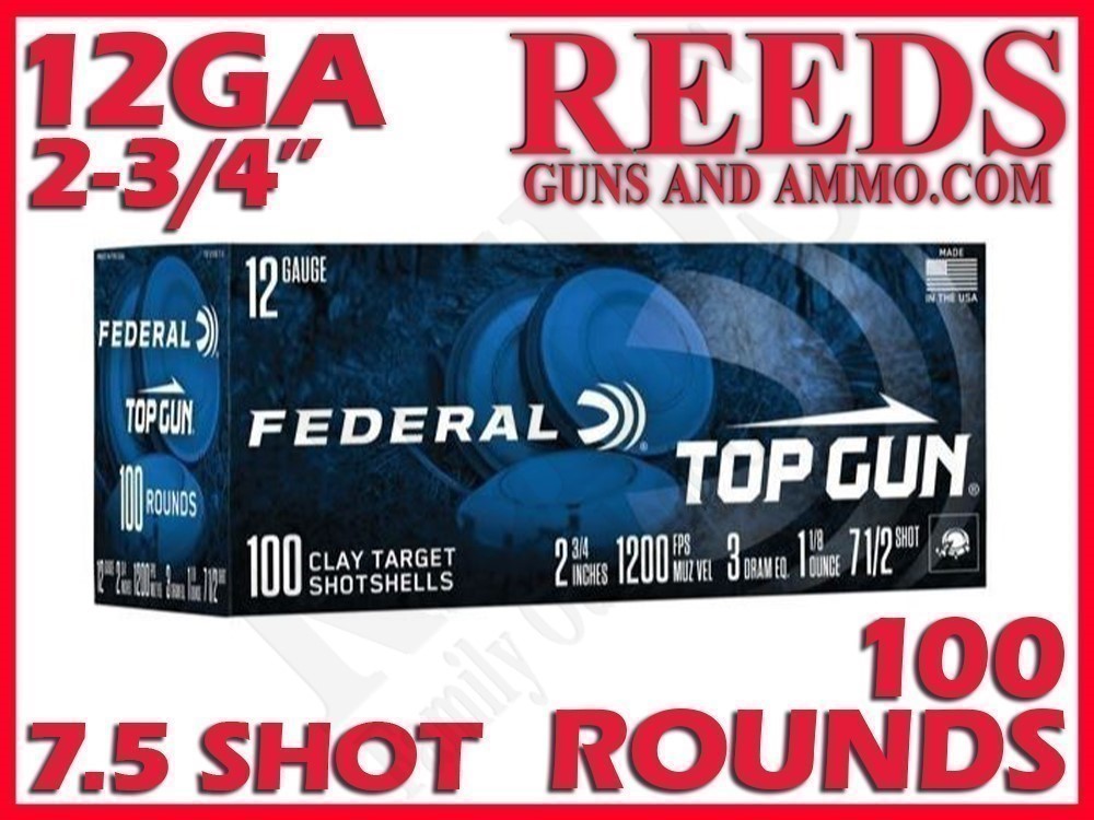 Federal Top Gun Target 12 Ga 1-1/8oz 7.5 Shot 2-3/4in TG1210075-img-0