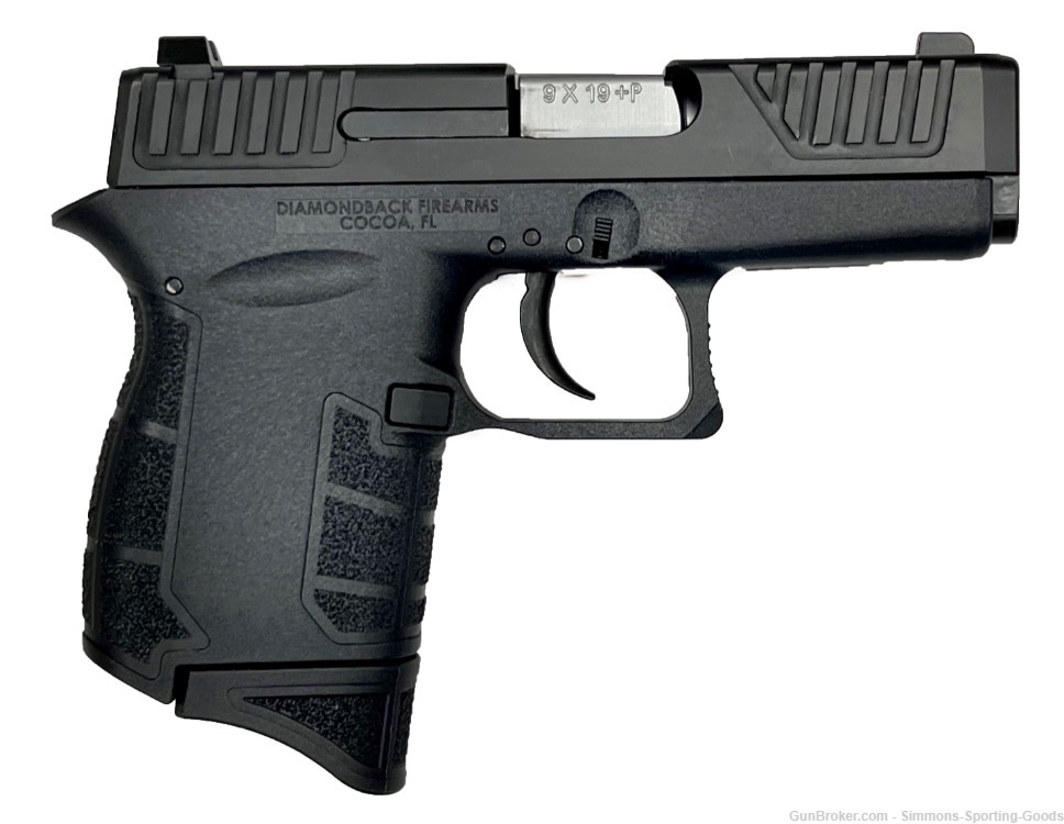 Diamondback DB9 (DB0200P001) 3.1" 9mm 6Rd Semi Auto Pistol - Black-img-1