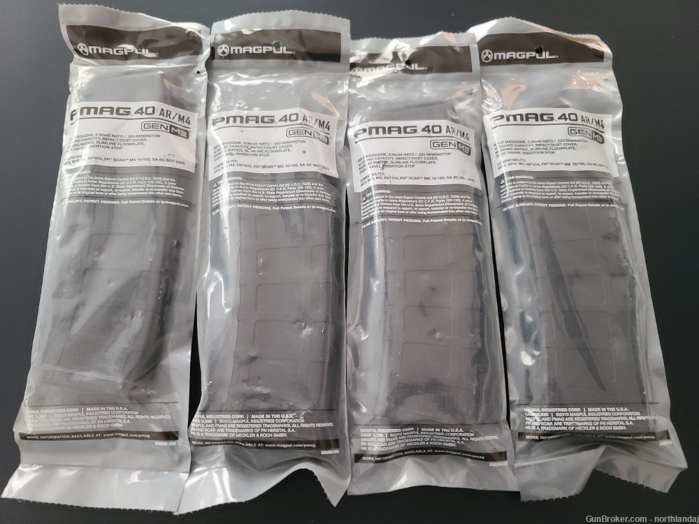 PENNY AUCTION (4) Magpul 40 Round PMags NO RESERVE-img-0