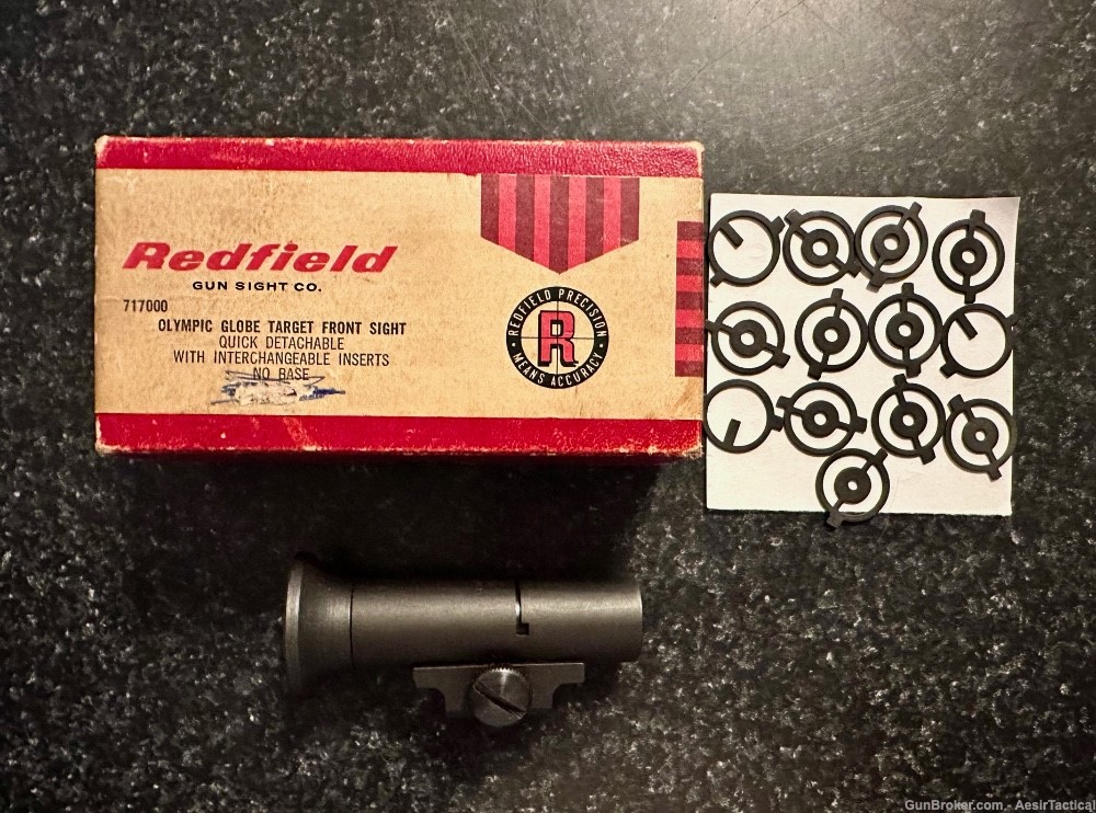 Vintage Redfield Olympic Front Sight w/full set of inserts NEW OLD STOCK-img-0