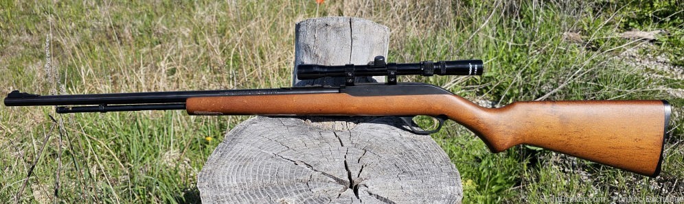 1994 Marlin 60W Microi Groove .22 LR Rifle w Factory Stickers Gold Trigger-img-2