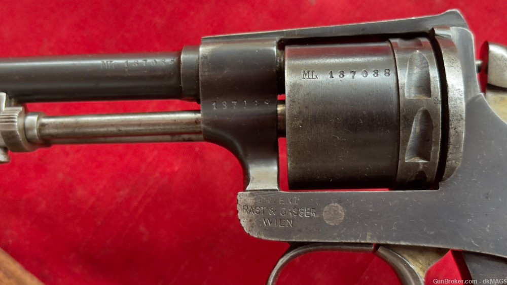 WWI Rast & Gasser Model 1898 M1898 ML Marked 8mm 4.5" BBL. DA / SA Revolver-img-2