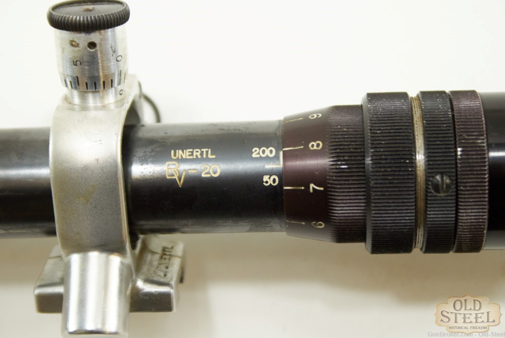 Unertl BV-20 Scope W/ Mount Clear Glass Early Sniper Rifle Scope-img-6