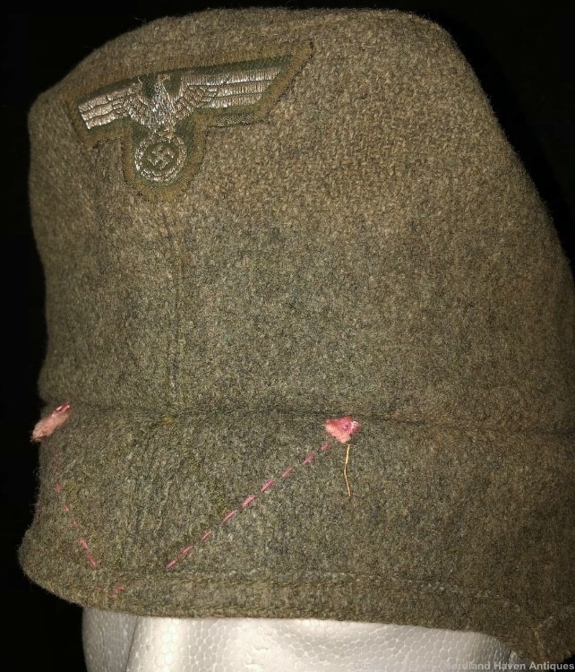 Original WW2 German Panzer Overseas Uniform Cap Hat Militaria Germany -img-3