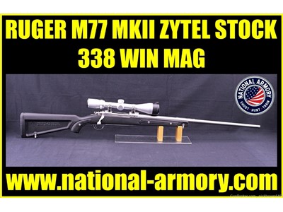2000 RUGER M77 MK II ZYTEL STOCK 338 WIN MAG 24" BBL SWIFT 3.5-10x44 SCOPE