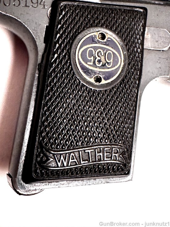 Walther Model 9 / 9b Engraved 6.35 / .25ACP Very Nice Original Condition-img-8